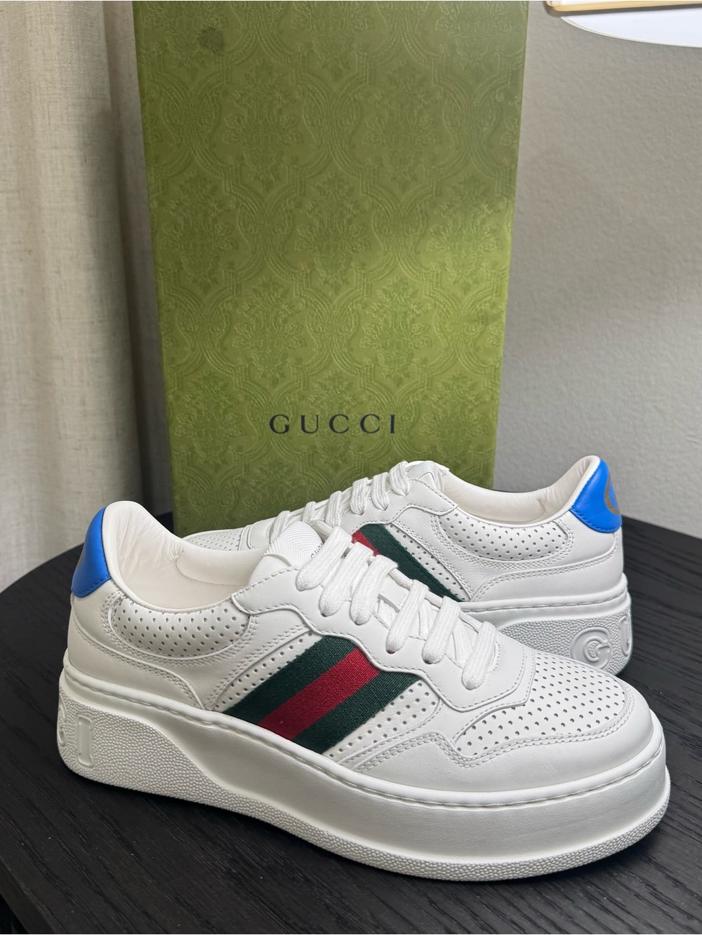 Gucci GG Web Ace Chunky Sneakers White 37